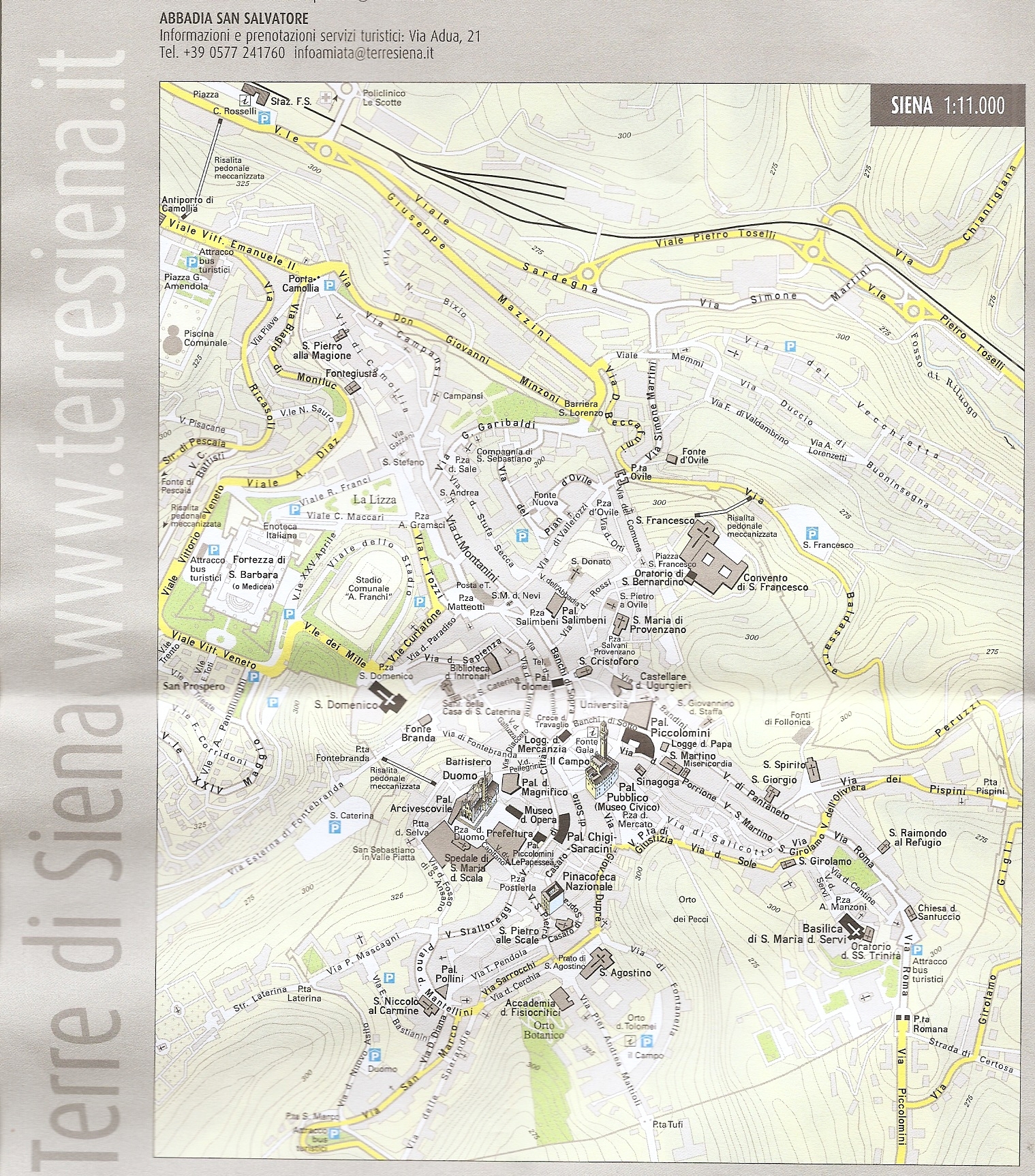 Siena, mapa