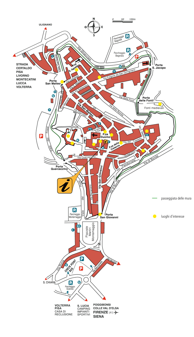 San Gimignano mapa
