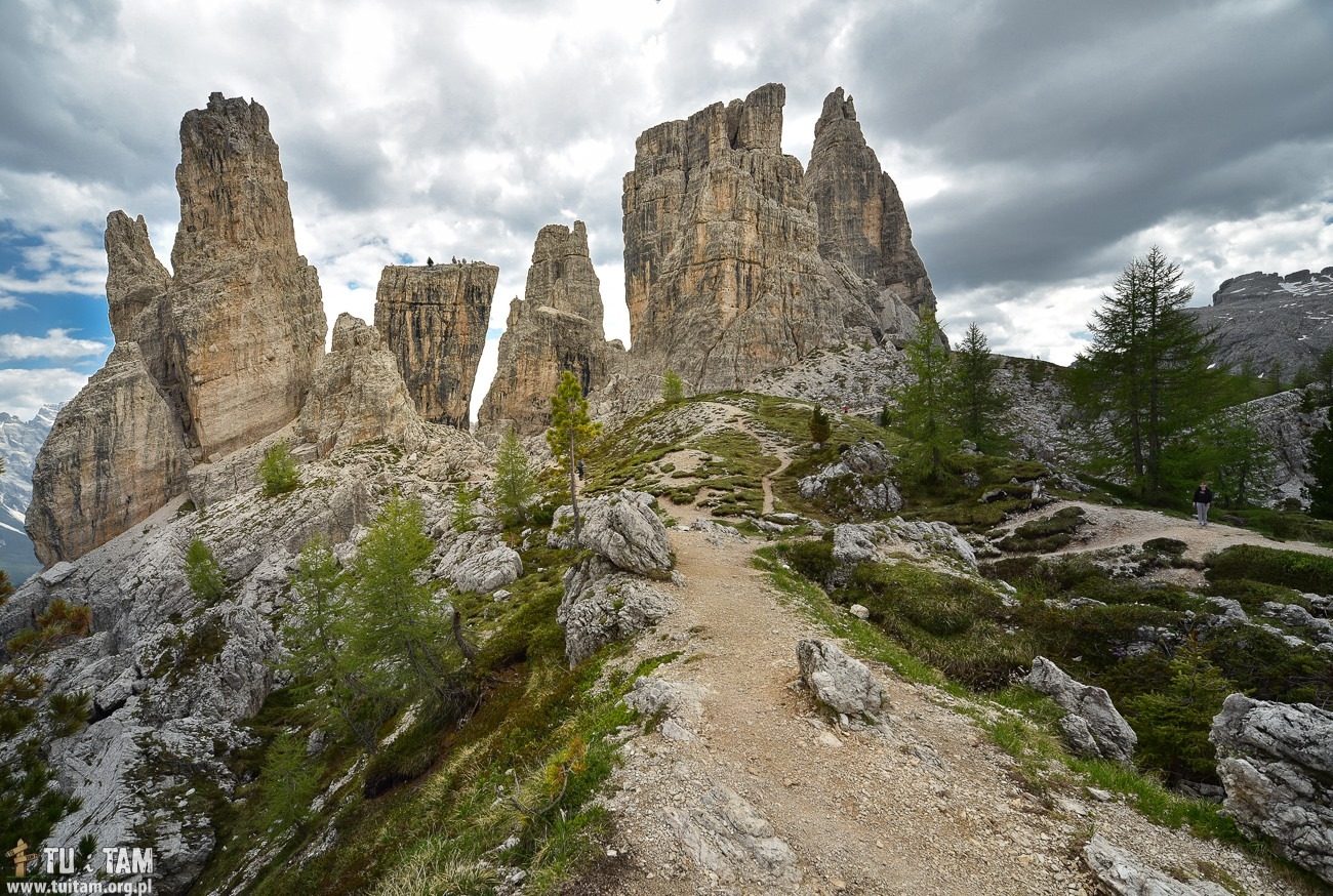 Cinque Torri w Dolomitach